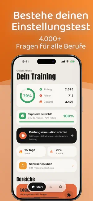 Einstellungstest Bestehen screenshot 1