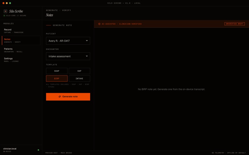 Silo Scribe: SOAP Notes screenshot