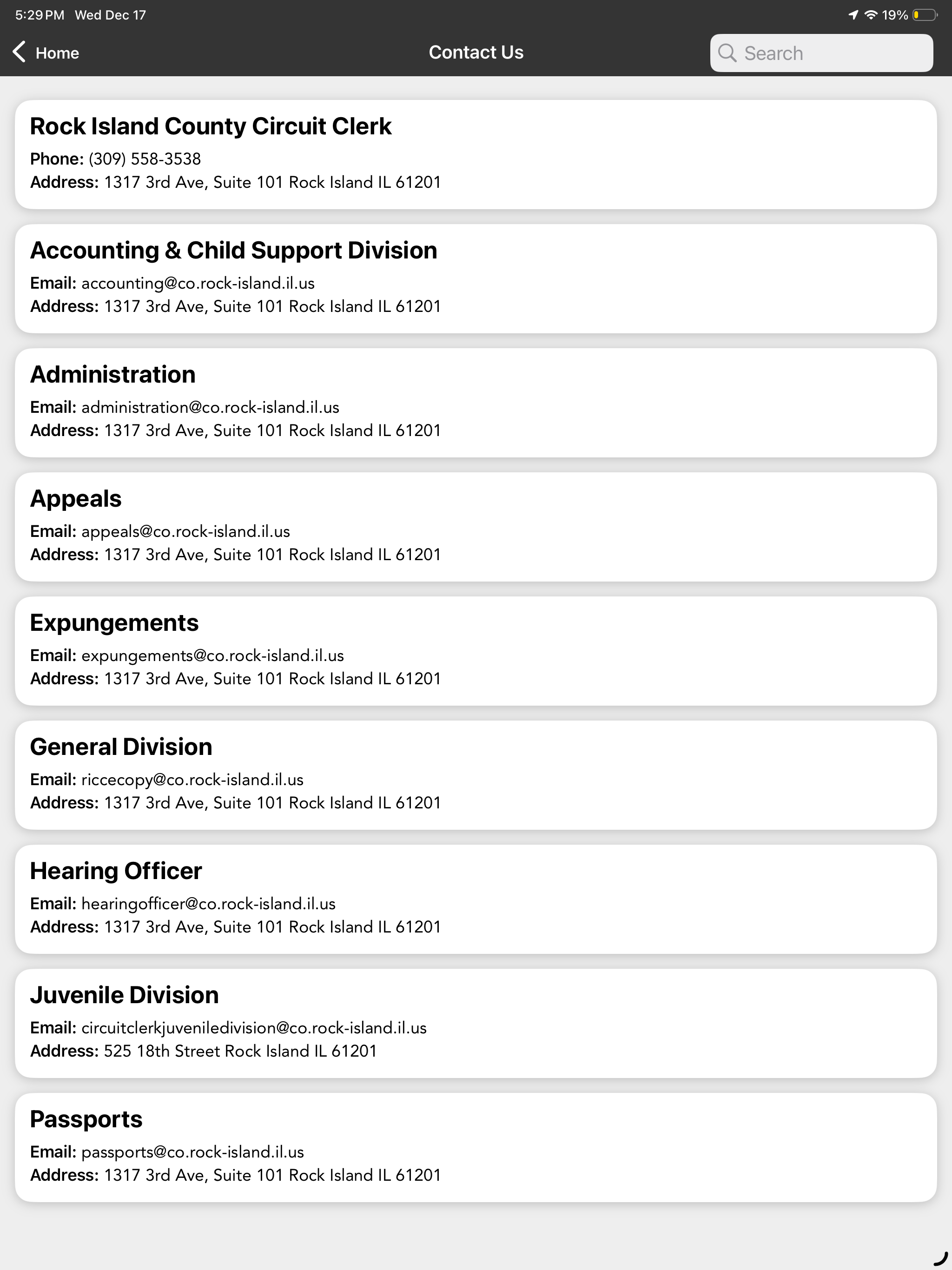 Rock Island Co. Circuit Clerk