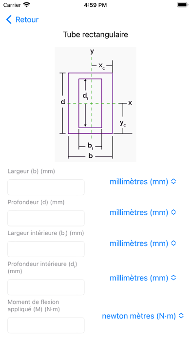 Screenshot #2 pour Calculateur Contrainte Poutre
