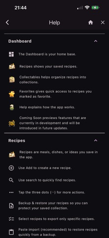 XCLLNT Pocket Recipe Organizer screenshot