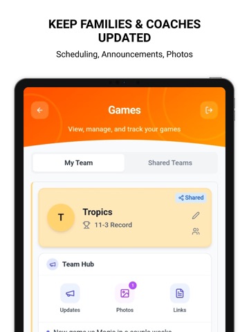 Basketball Stats Tracker - App iPad screenshot