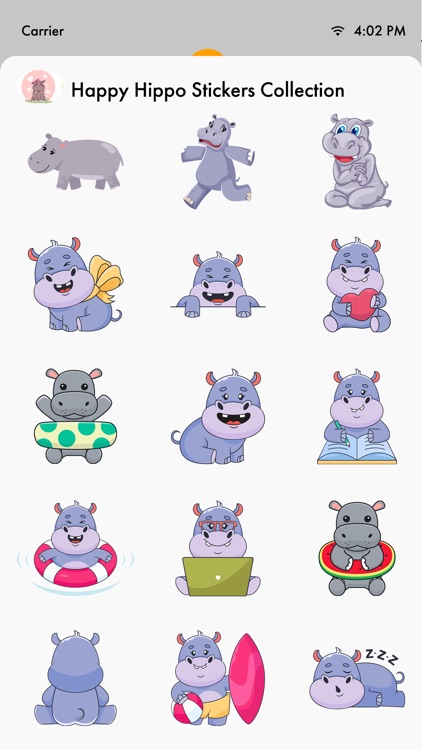 Happy Hippo Sticker Collection