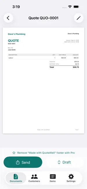QuoteWell: Invoice & Estimate screenshot 3