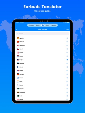 Translator Earbuds iPad screenshot