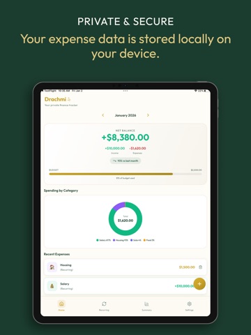 Drachmi - Finance Tracker iPad screenshot
