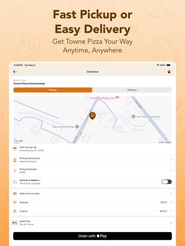 Towne Pizza Schenectady iPad screenshot