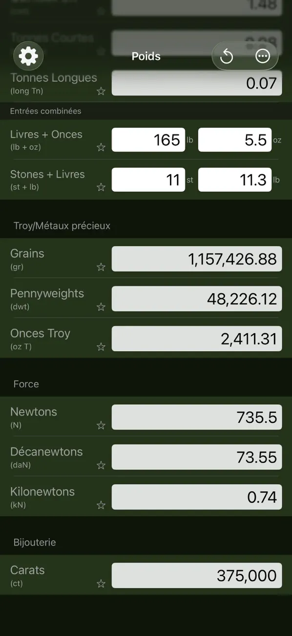 Screenshot #3 pour Convertisseur de Poids Mila