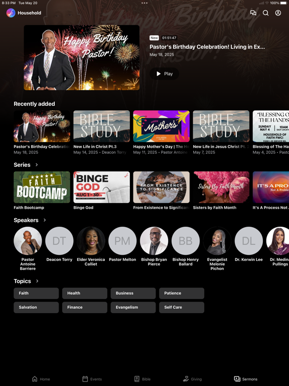 Household of Faith FWCI iPad screenshot 3 - Lifestyle app