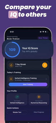 My IQ Practice - NeuroIQ iPhone screenshot