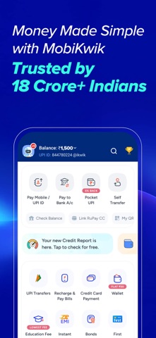 MobiKwik: Loans, UPI & Wallet iPhone screenshot 1