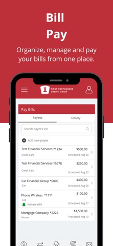 First Responders Credit Union iPhone screenshot
