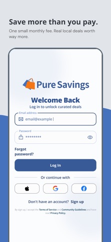 Pure Savings iPhone screenshot