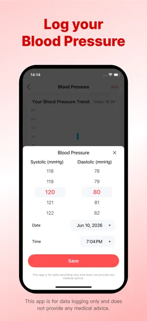 HealthPulse-Heart Rate Log screenshot 1