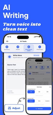 VoxMind AI Notes iPhone screenshot