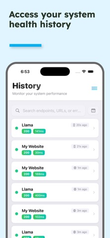 API Monitor - Realtime Alerts iPhone screenshot
