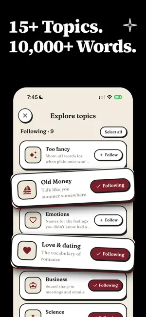 Professor Pip - Daily Vocab iPhone screenshot 3