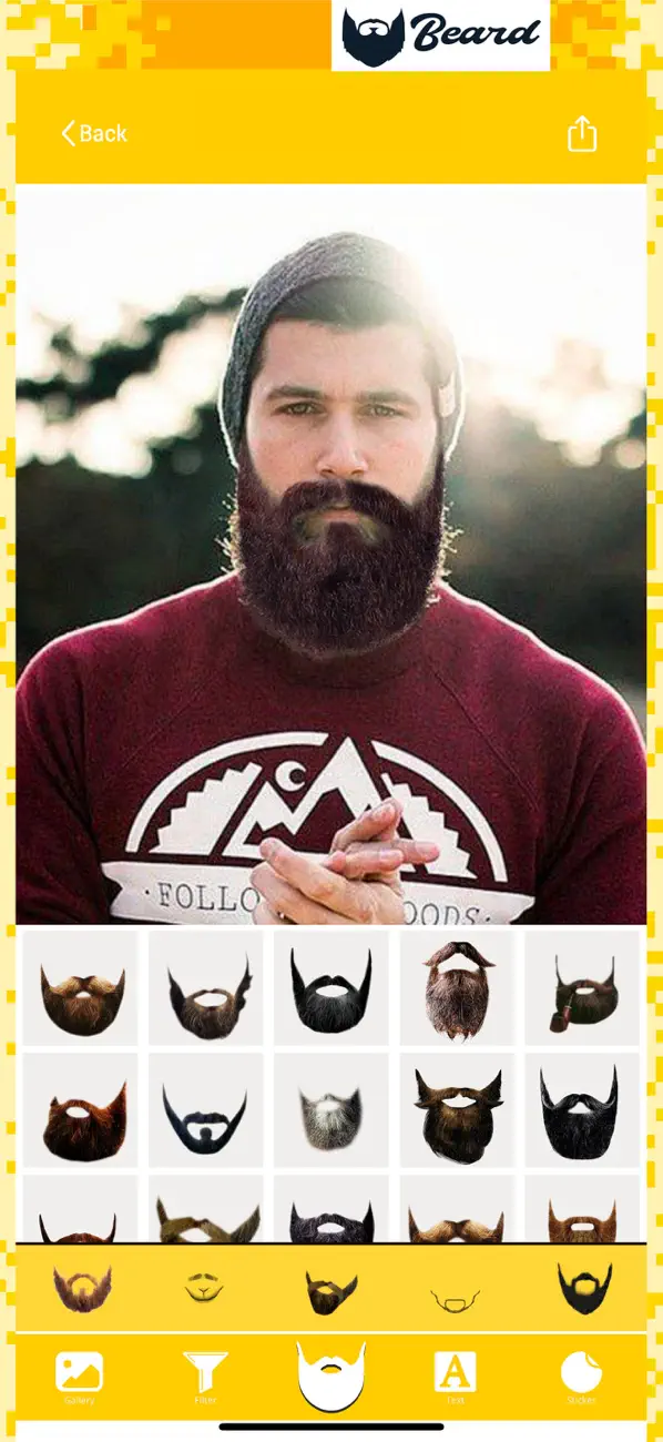 Screenshot #1 pour Beard Salon : Mustache Camera
