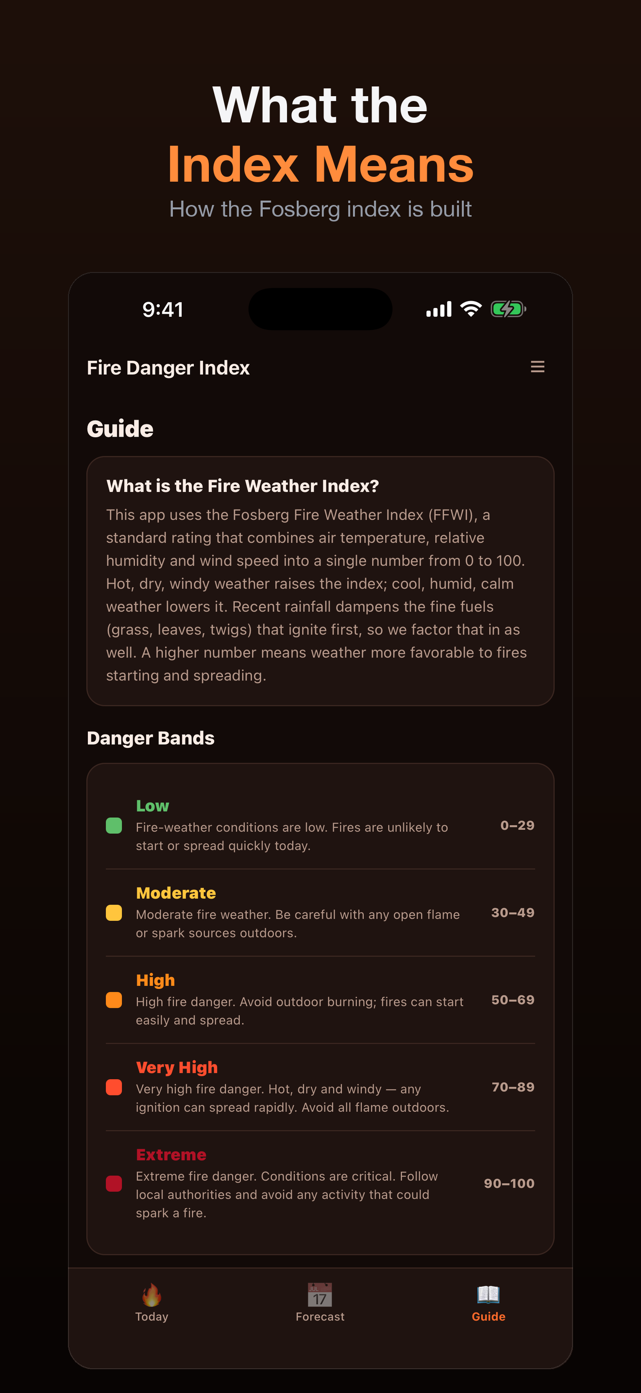 Fire Danger Index screenshot 2