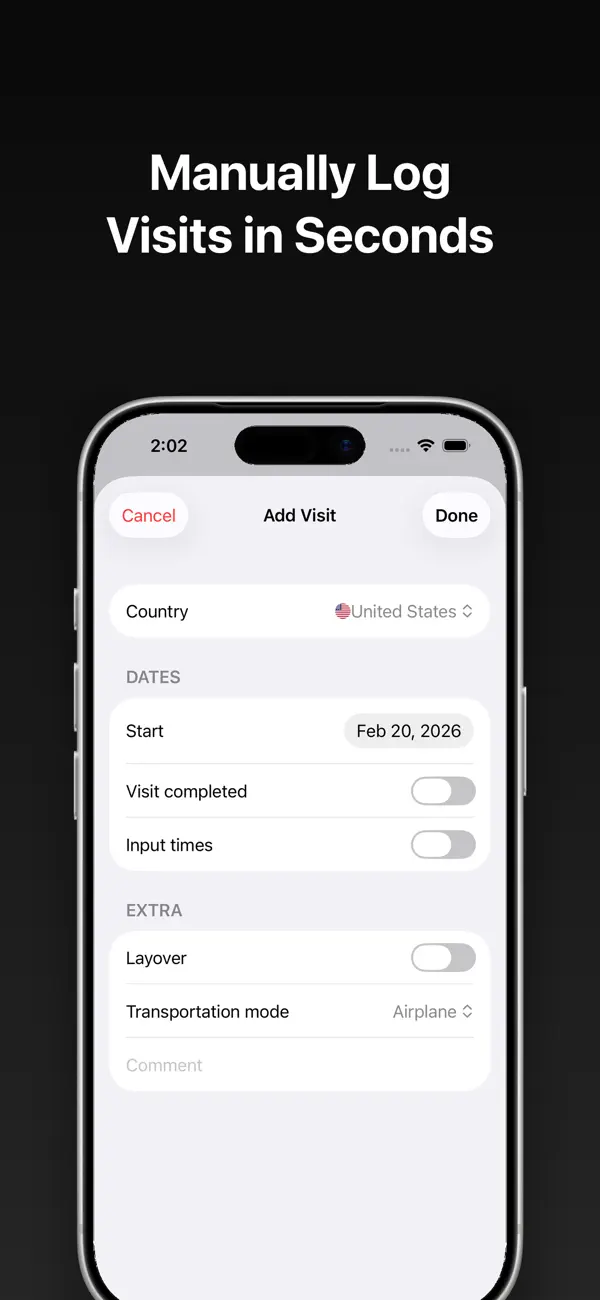 Screenshot #3 pour TRVL: your travel logger