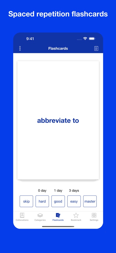 English Collocation Flashcards - Reference App | MWM