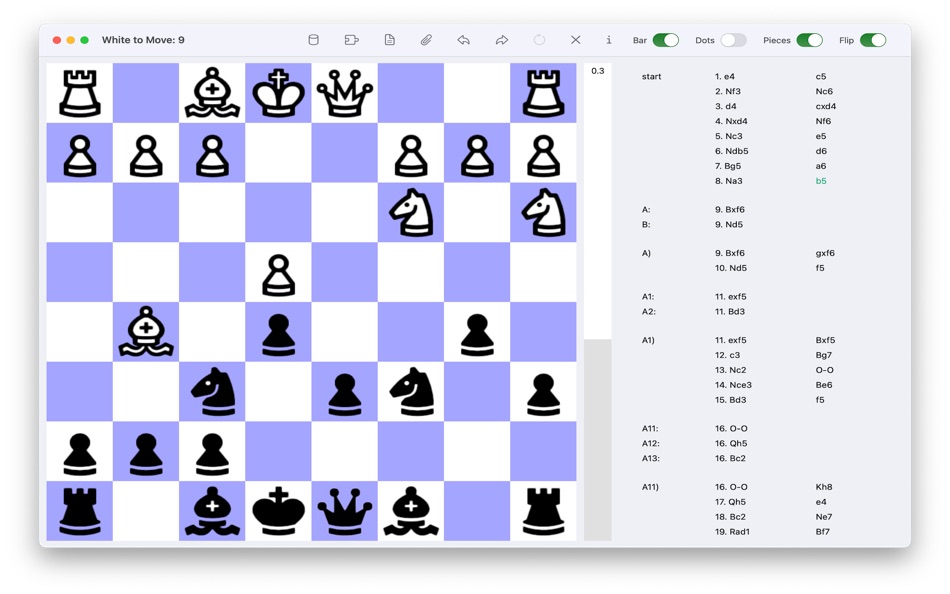 #3. Chessbits (macOS) Podle: David Sybert