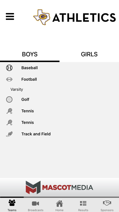 Granbury Athletics Screenshot