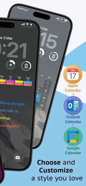 LockScreen Calendar Maker iPhone screenshot 2