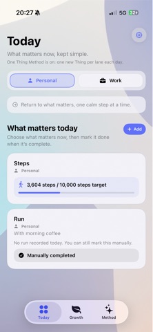 OneThing Habit iPhone screenshot