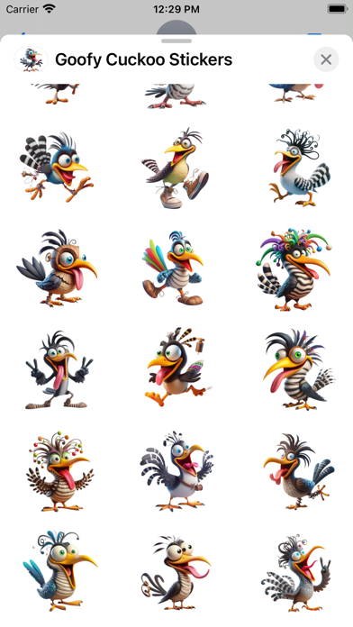 Screenshot #2 pour Goofy Cuckoo Stickers