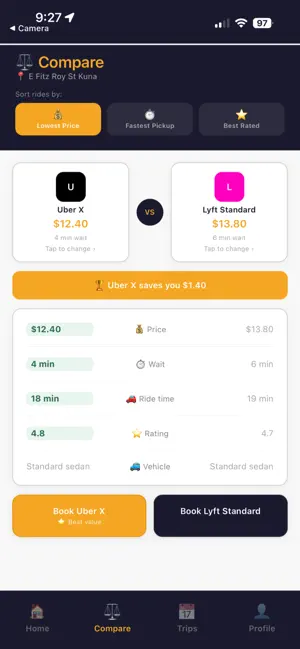 FareWise: Rideshare Compare screenshot 4