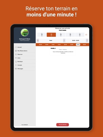 TCMT PADEL iPad screenshot