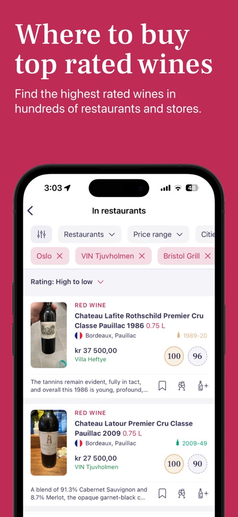 Vinify Wine Cellar Manager - Food & Drink App | MWM