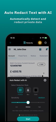 Auto Blur Text - Redactly Screenshot 4 of 6