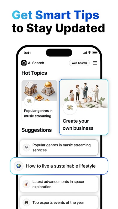 AI Search and Chat Assistant Screenshot