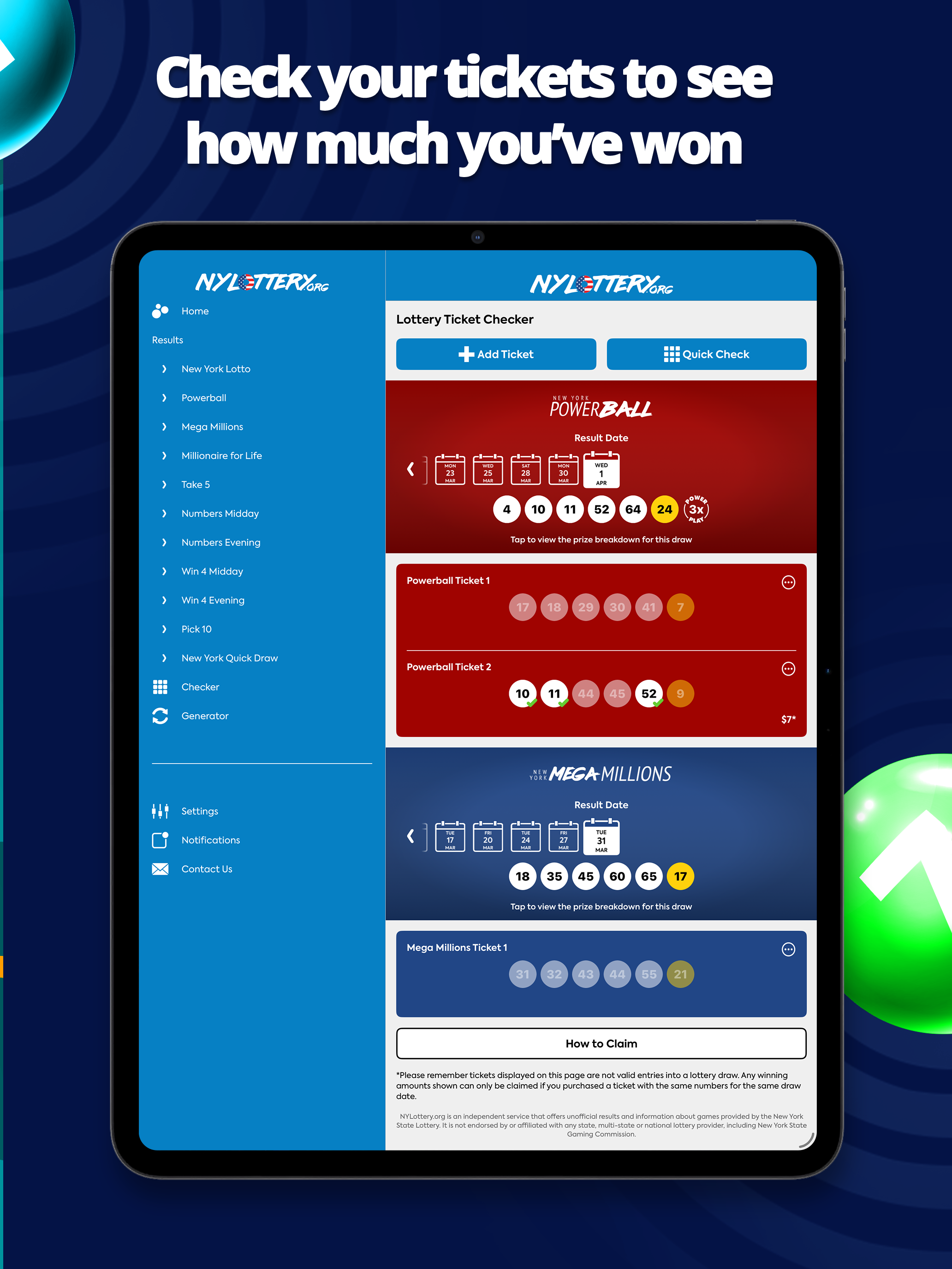 New York Lottery Numbers