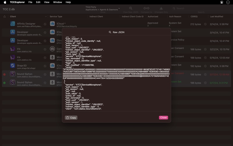 TCCExplorer screenshot