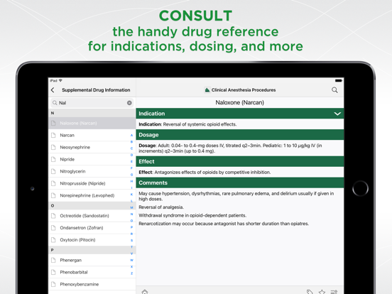 MGH Clinical Anesthesia iPad screenshot 4 - Medical app