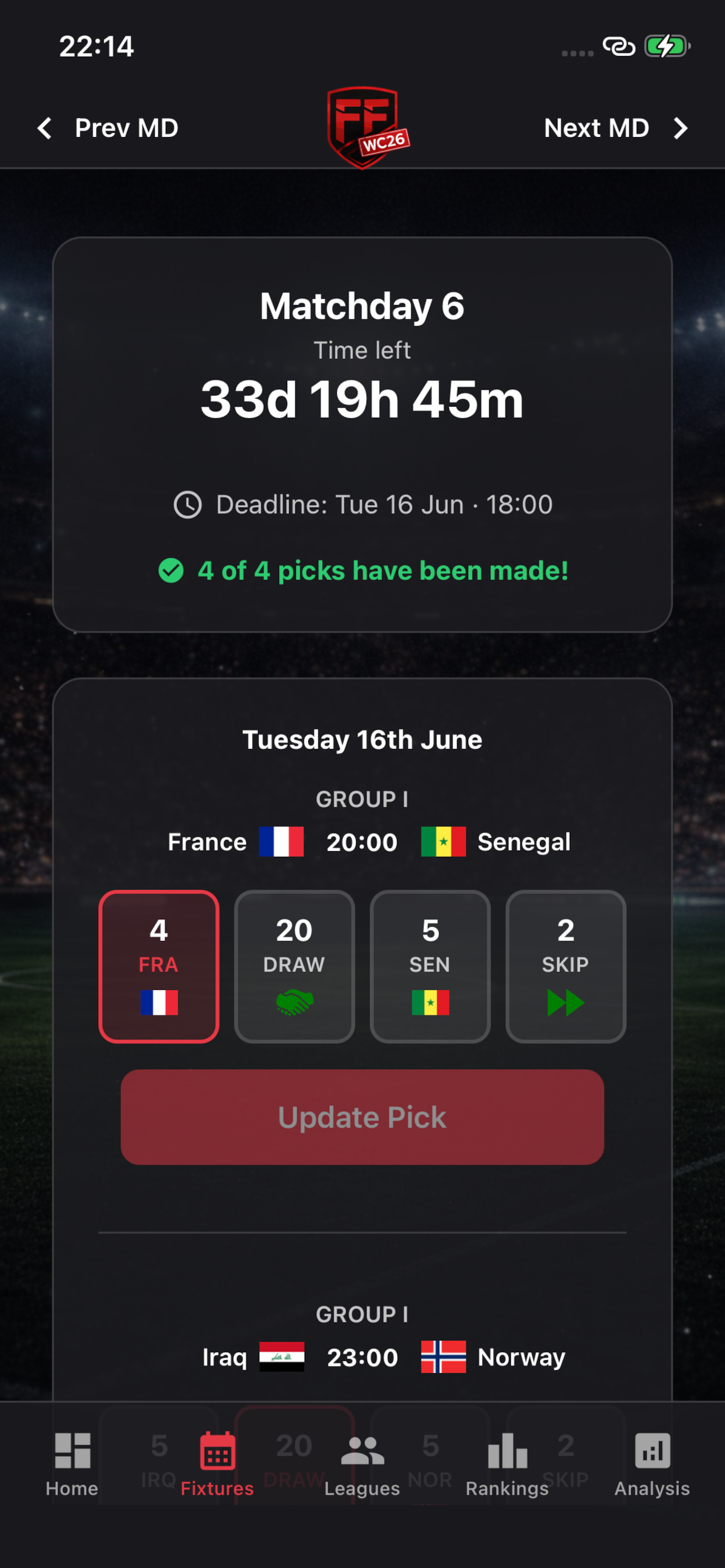 Fortunate Football WC26