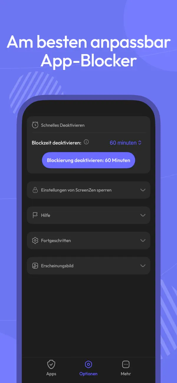 ScreenZen- Screen Time Control iPhone App Screenshot 6 – Produktivität