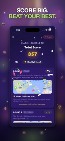 GeoGuesser: Hollywood Trivia iPhone screenshot