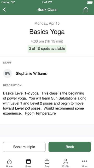 The Woodlands Yoga Studio Screenshot