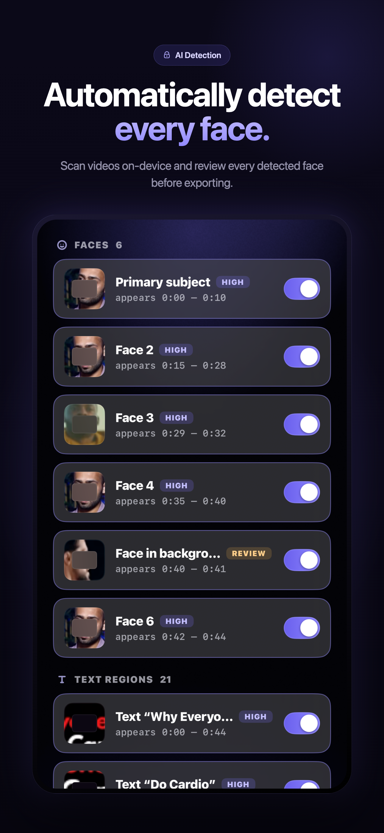 Blur Faces in Video: Redactly screenshot 2