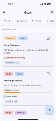 TrioGoals - Accountable Goals screenshot