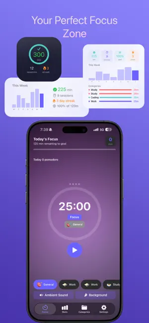Pomiro - Focus Timer screenshot 2