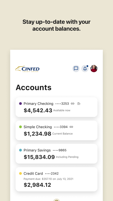 CinfedCU Mobile Banking screenshot