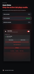 Auto Mute Tab For Safari screenshot