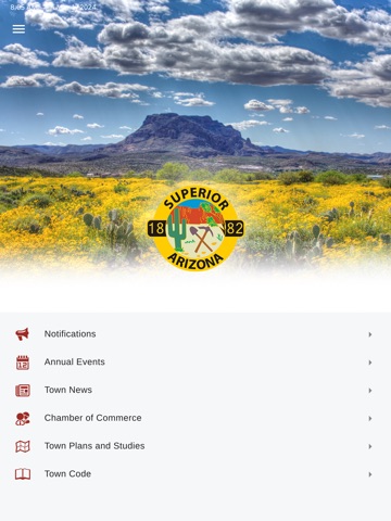 Superior Arizona iPad screenshot
