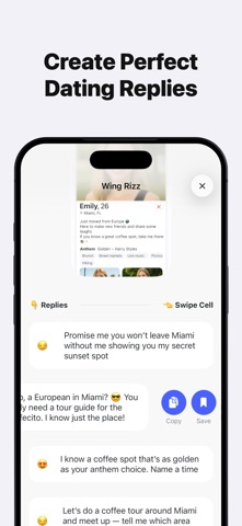 Wing Rizz AI: Dating Assistant iPhone screenshot