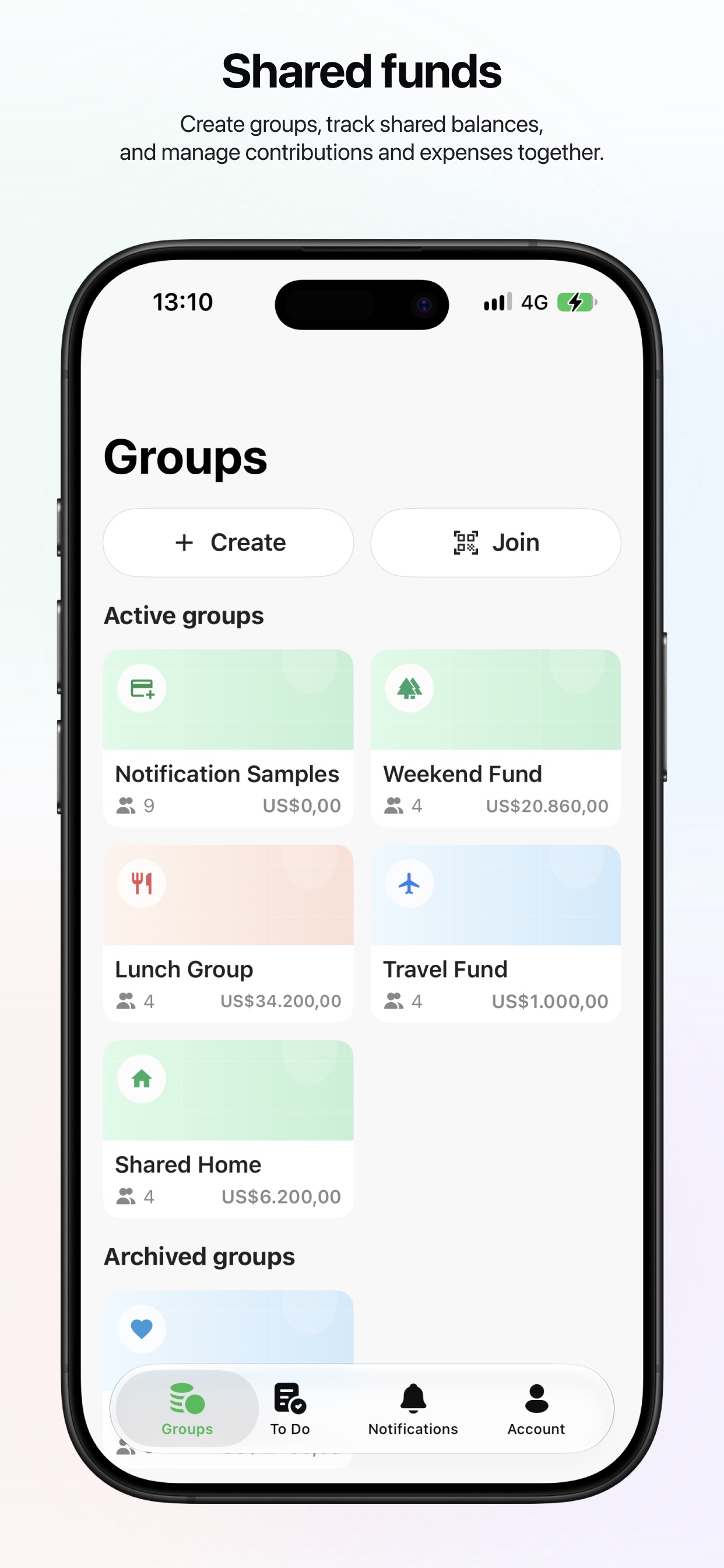 Screenshot 1 of GroupFunds: Collect Together